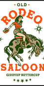 Altes Rodeo-Saloon-Cowgirl: Giddyup Buttercup