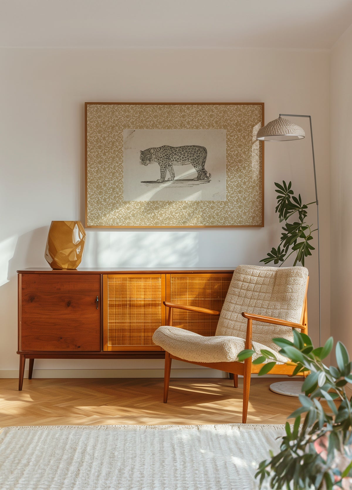Vintage-Leopard-Skizze