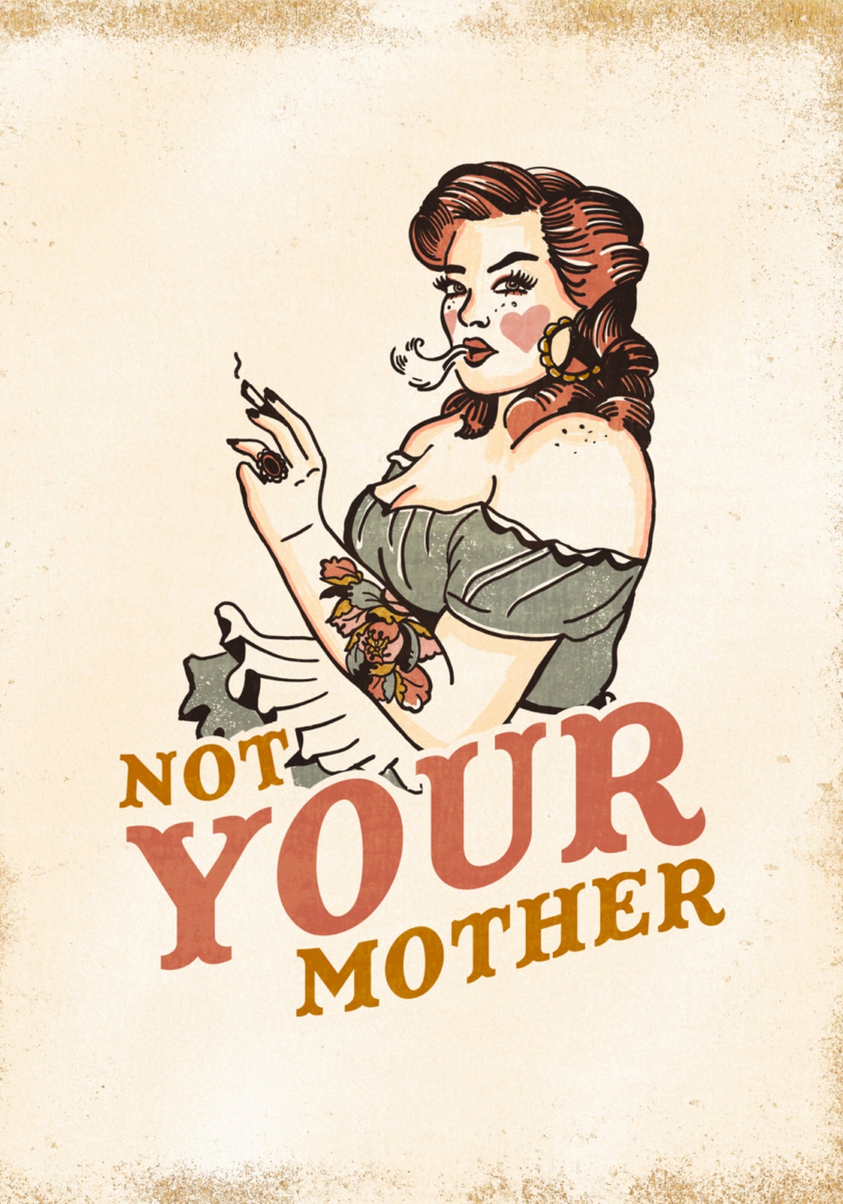 Nicht deine Mutter Rockabilly-Pinup mit frecher Einstellung