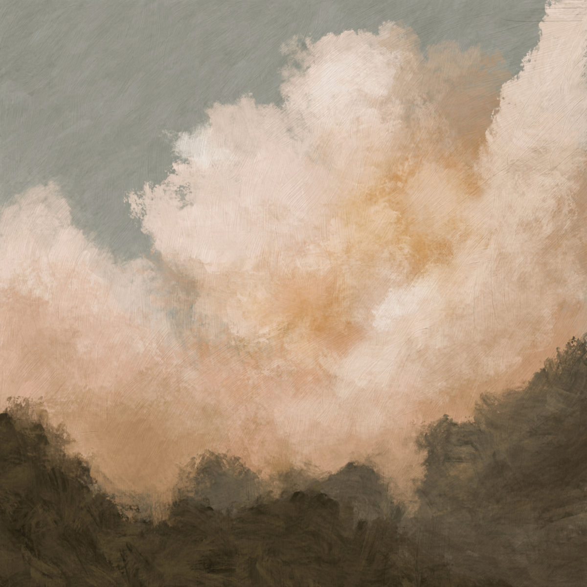 Ruhige Bergwolken