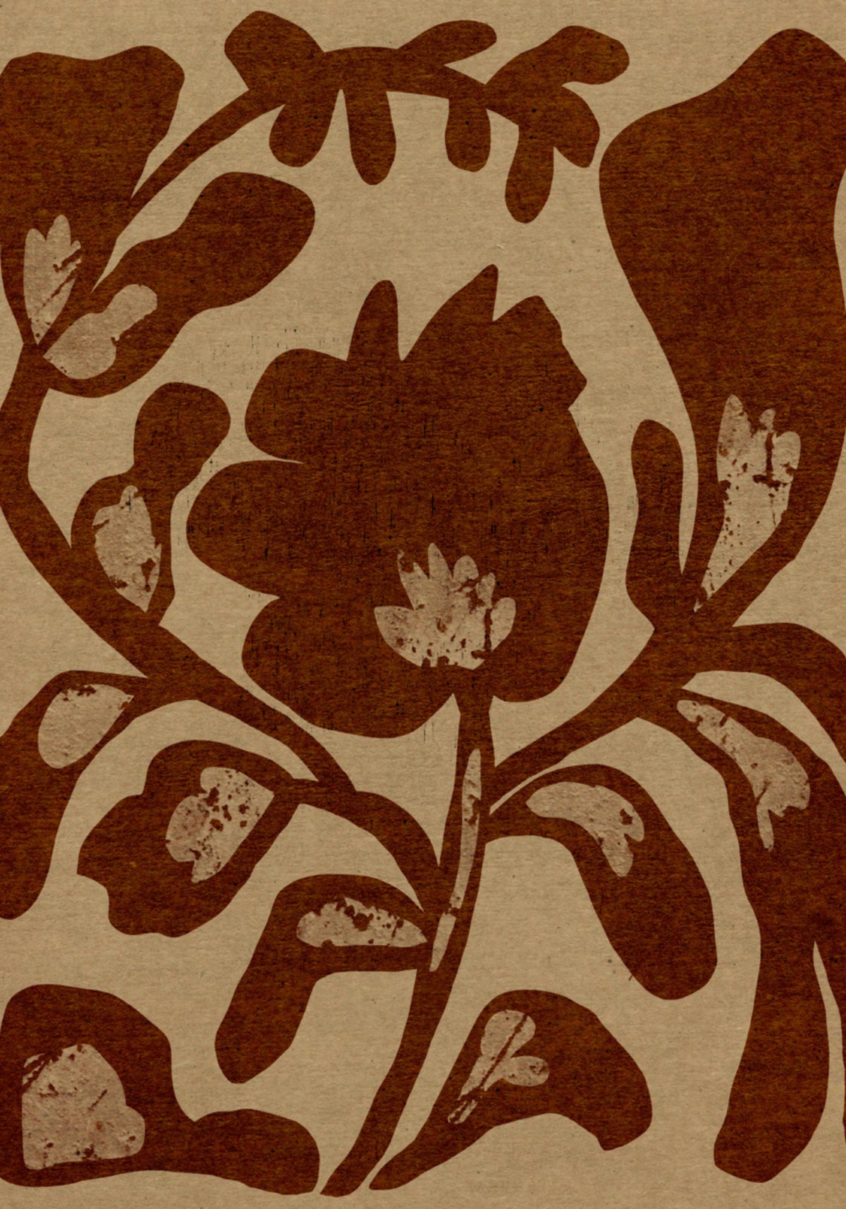 Erdiges Blumenmotiv