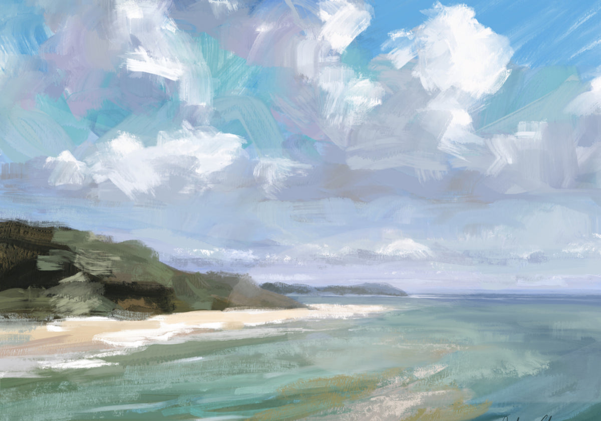 Friedliche Strandszene