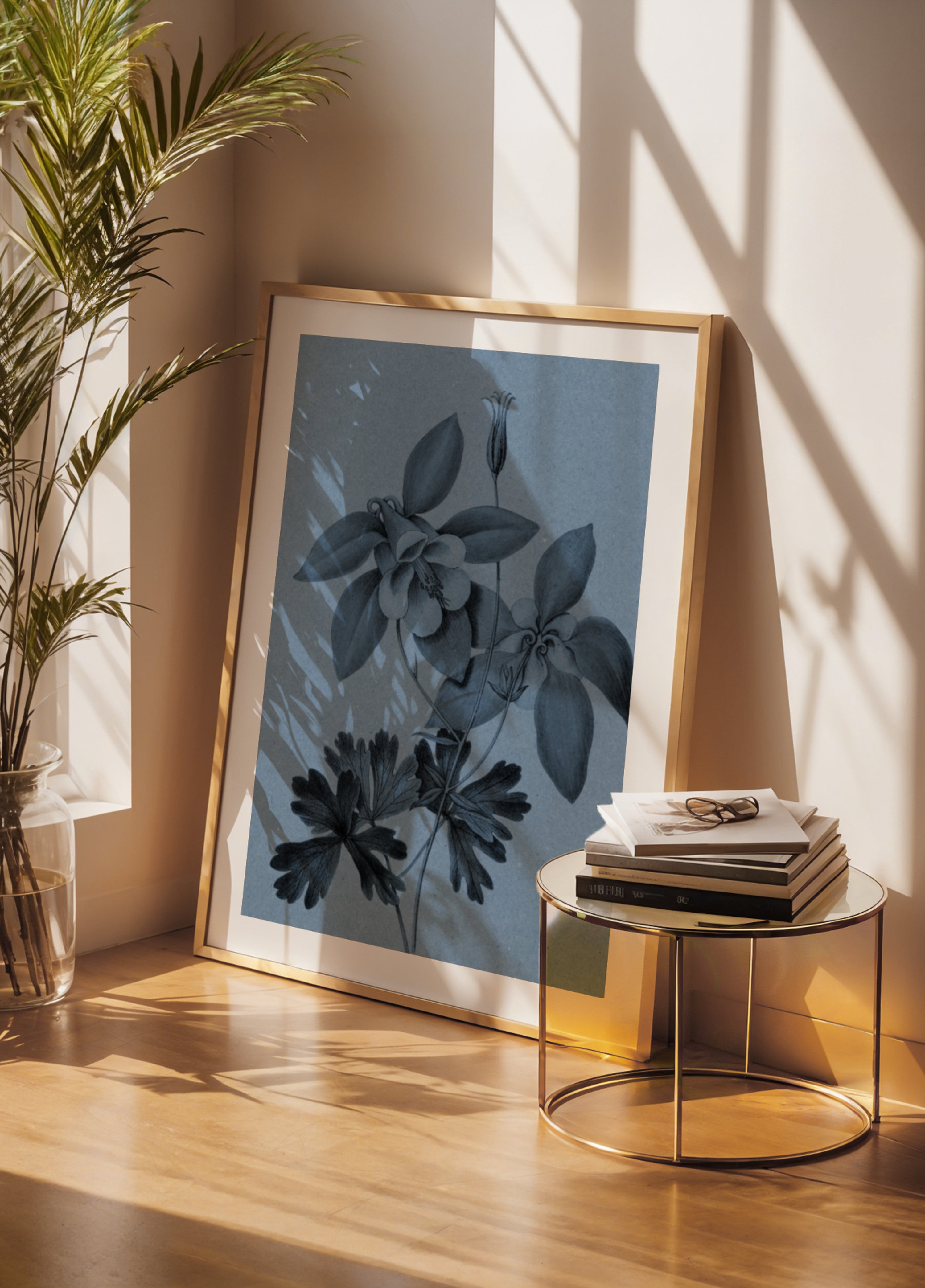Botanische Studie von Blue Columbine