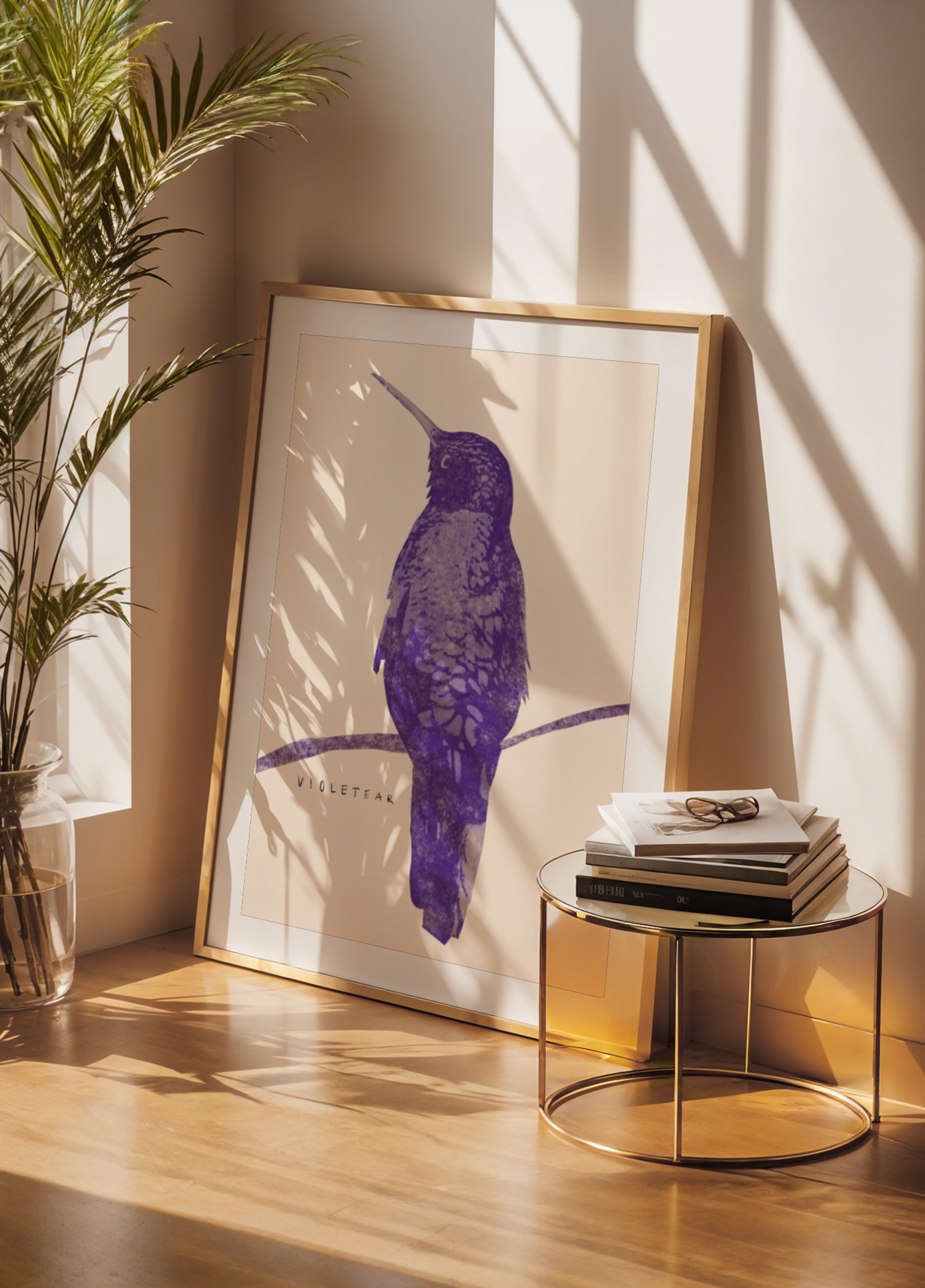 Eleganter violetter Kolibri