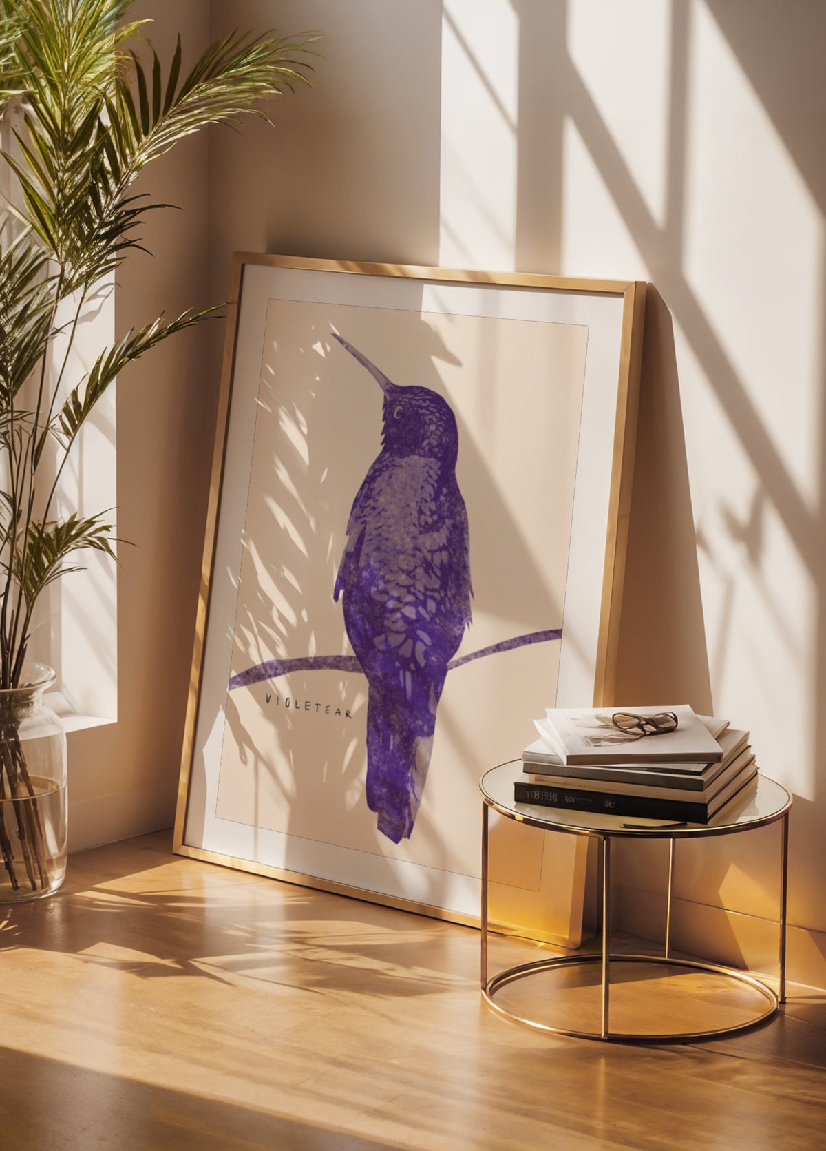Eleganter violetter Kolibri