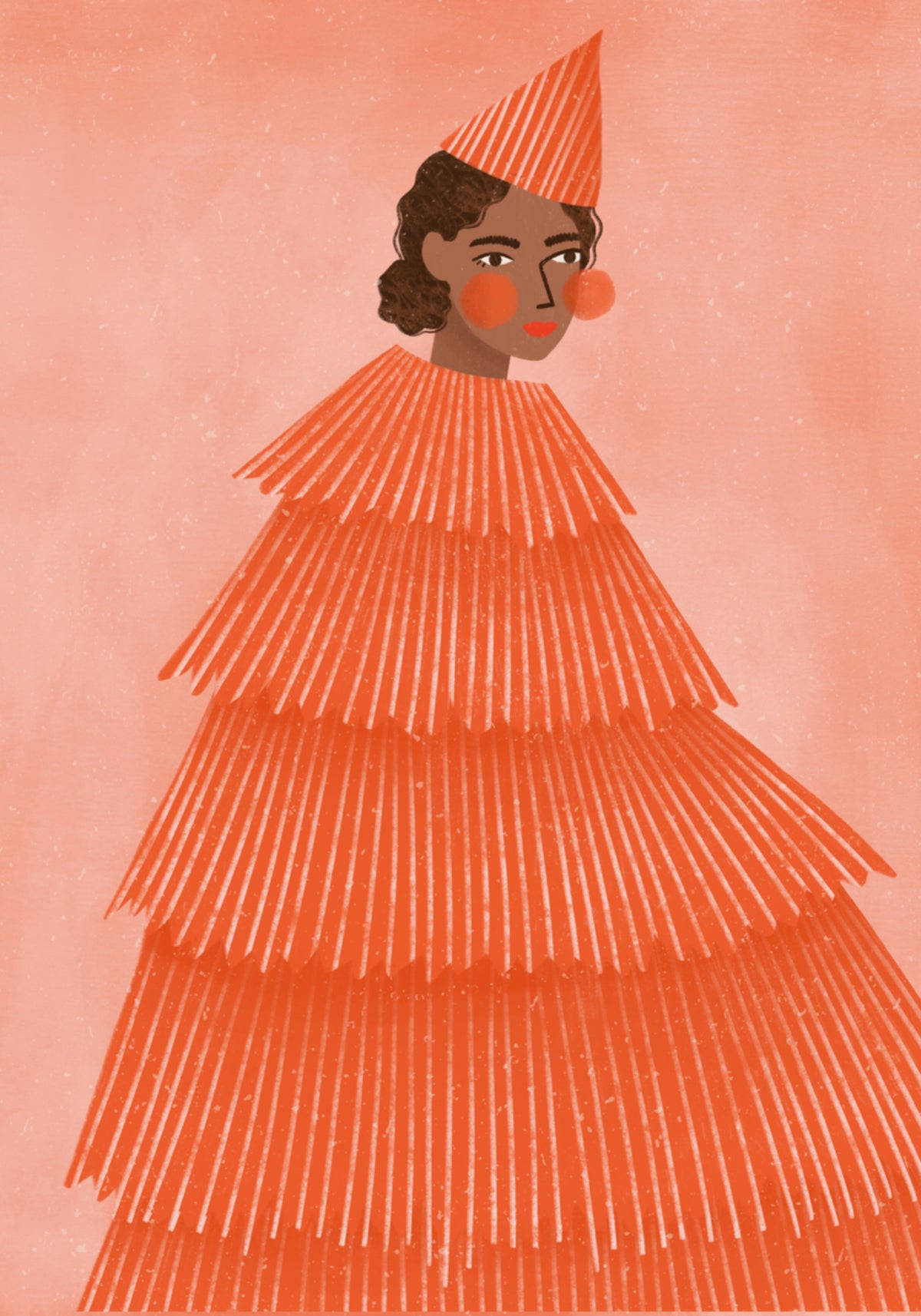 Orangefarbenes Partygirl