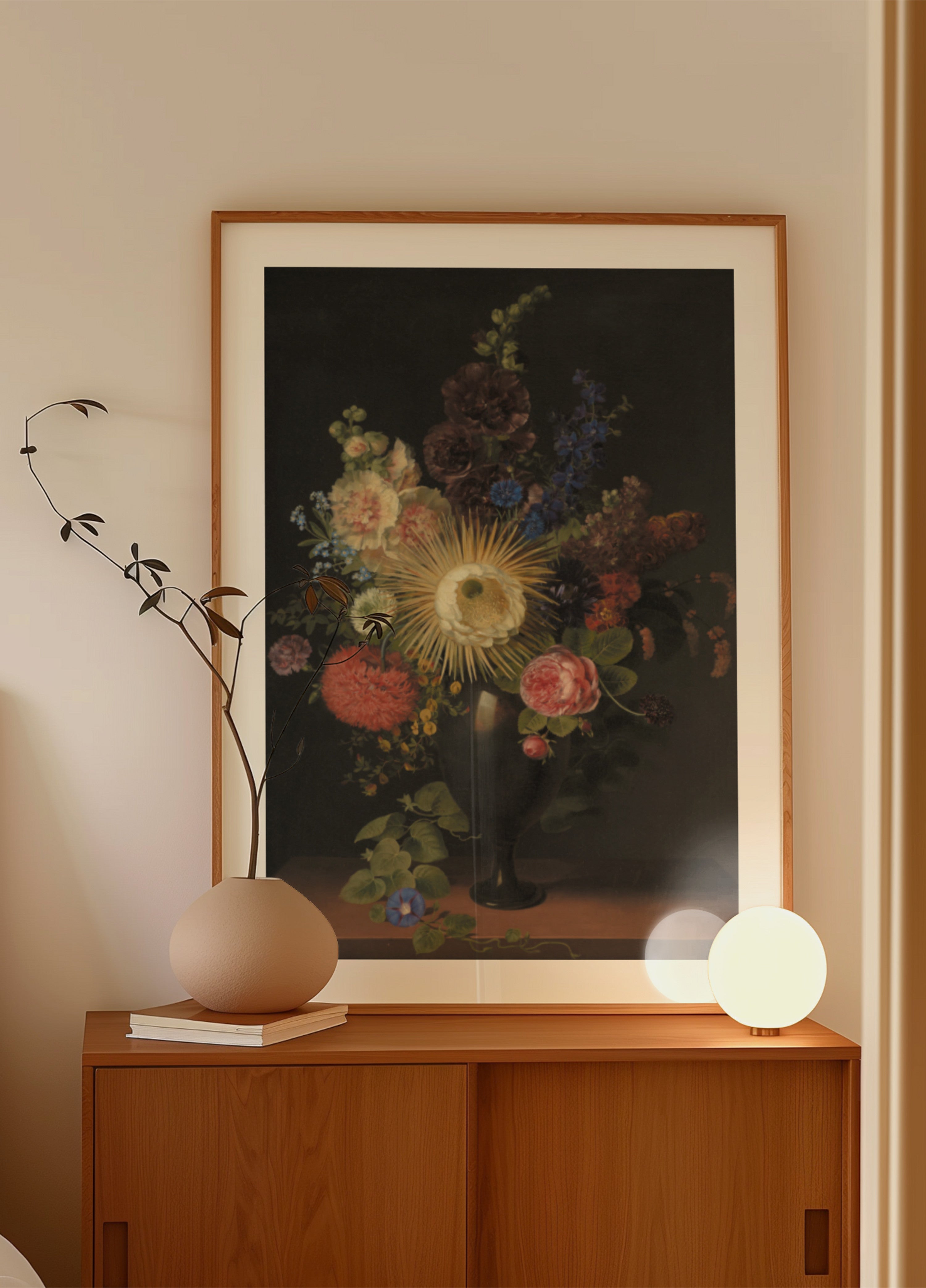 Eine Porphyrvase mit Kaktus Grandiflora und anderen Blumen von C. D. Fritzsch