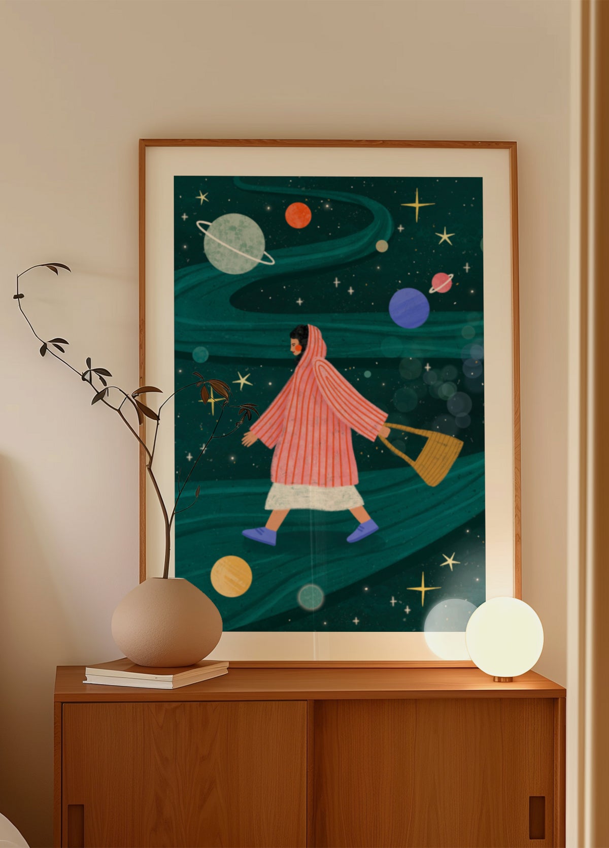 Verträumter Weltraumspaziergang