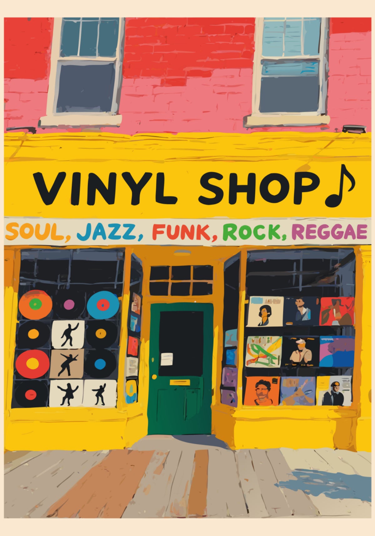 Bunter Vinylladen
