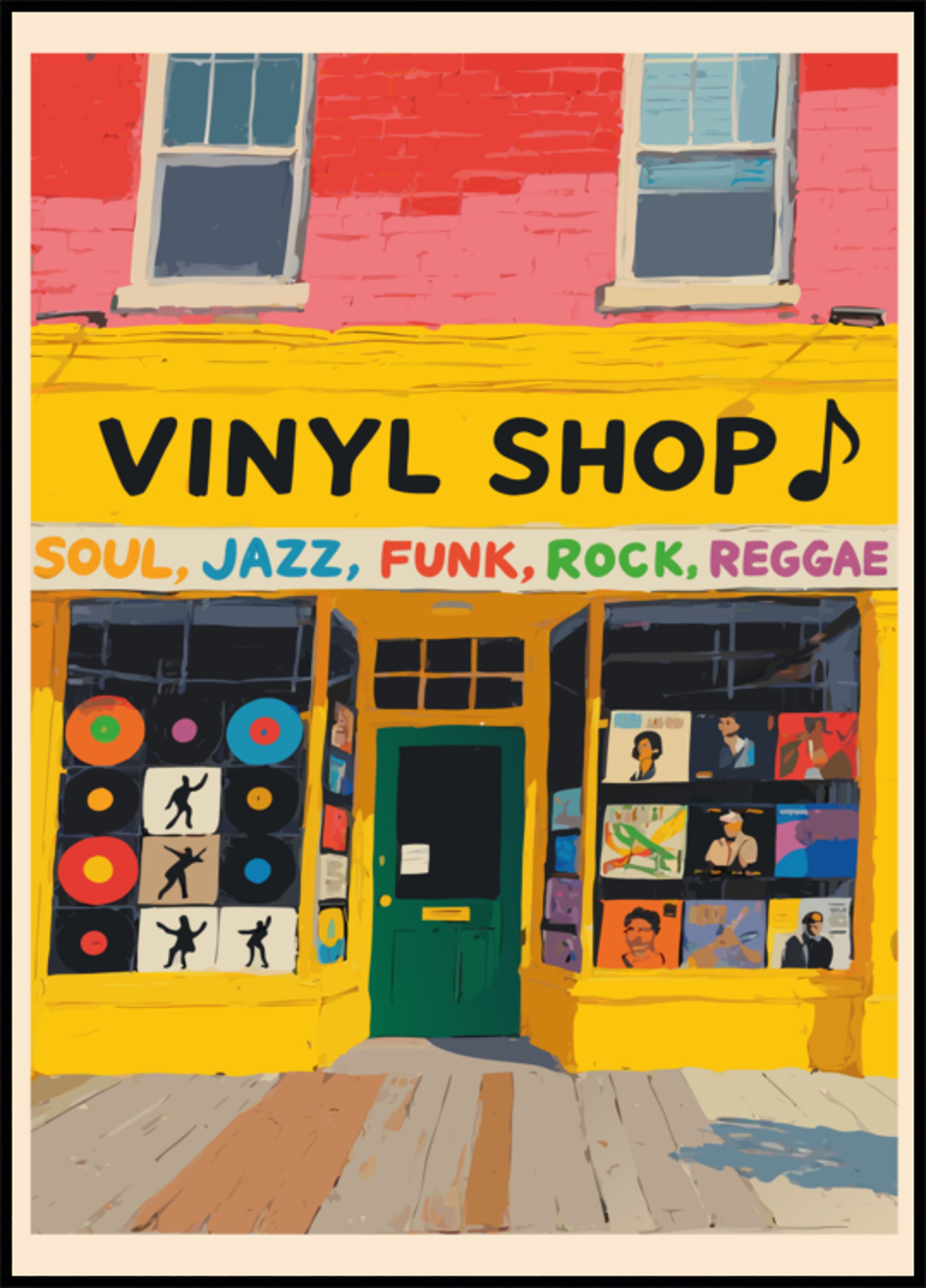 Bunter Vinylladen