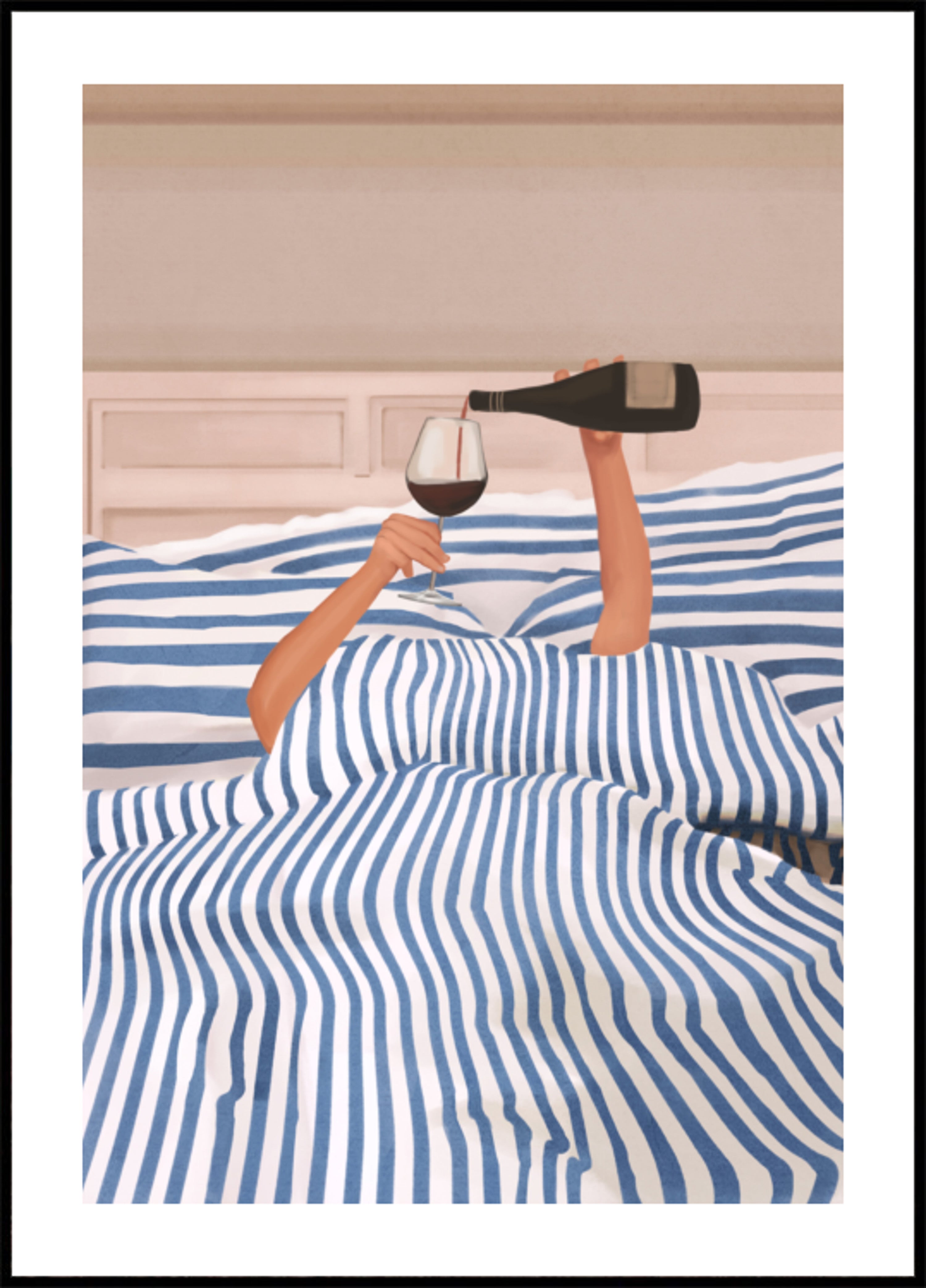 Wein im Bett