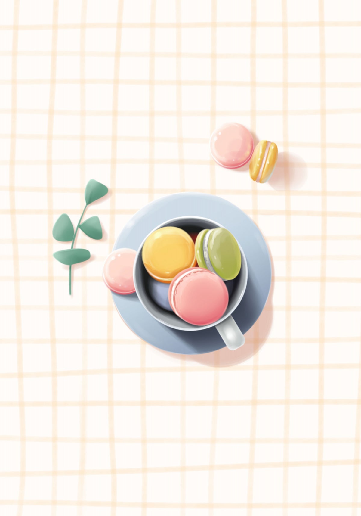 Süße Pastell-Macarons