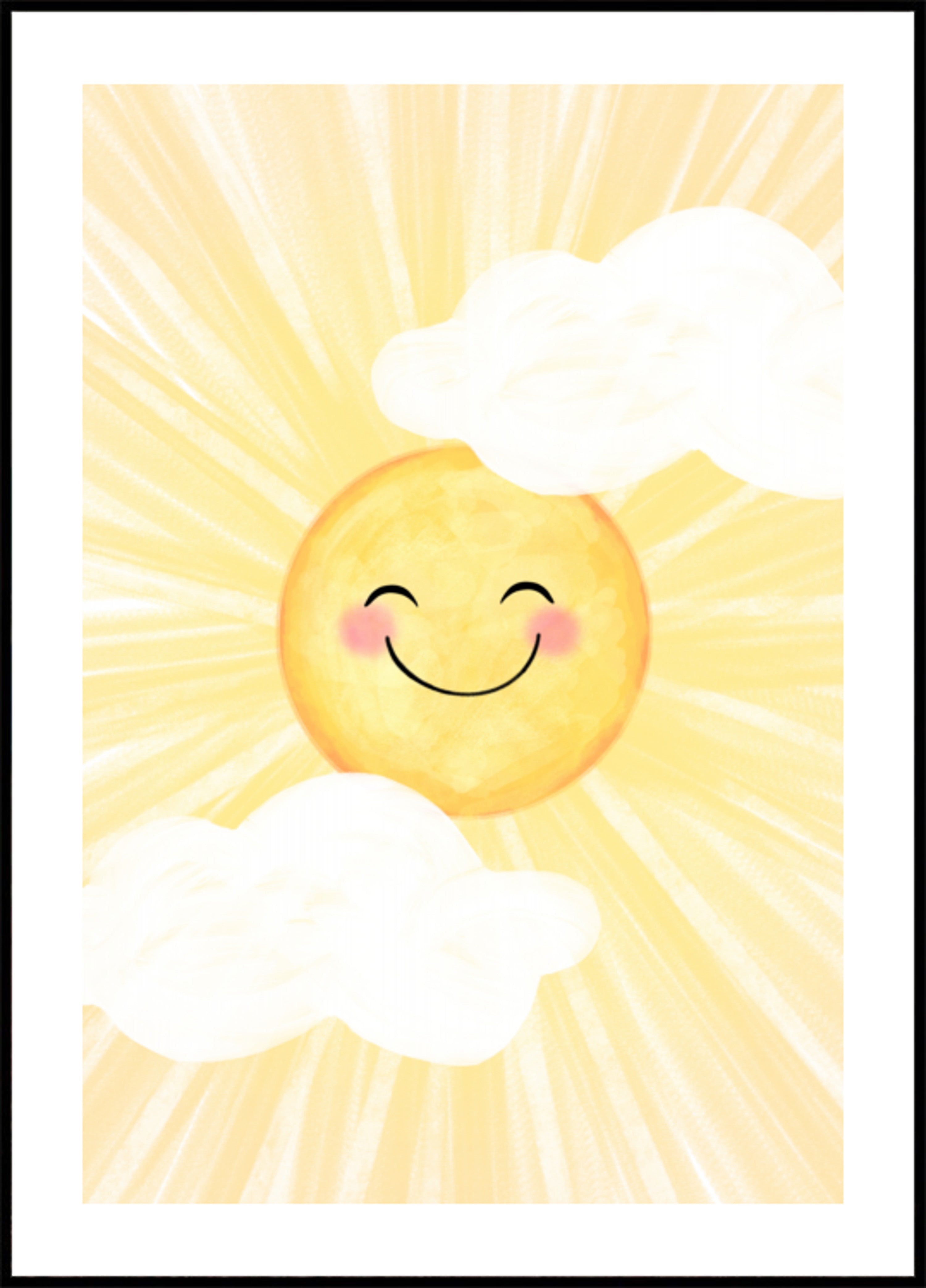 Glückliche lächelnde Sonne