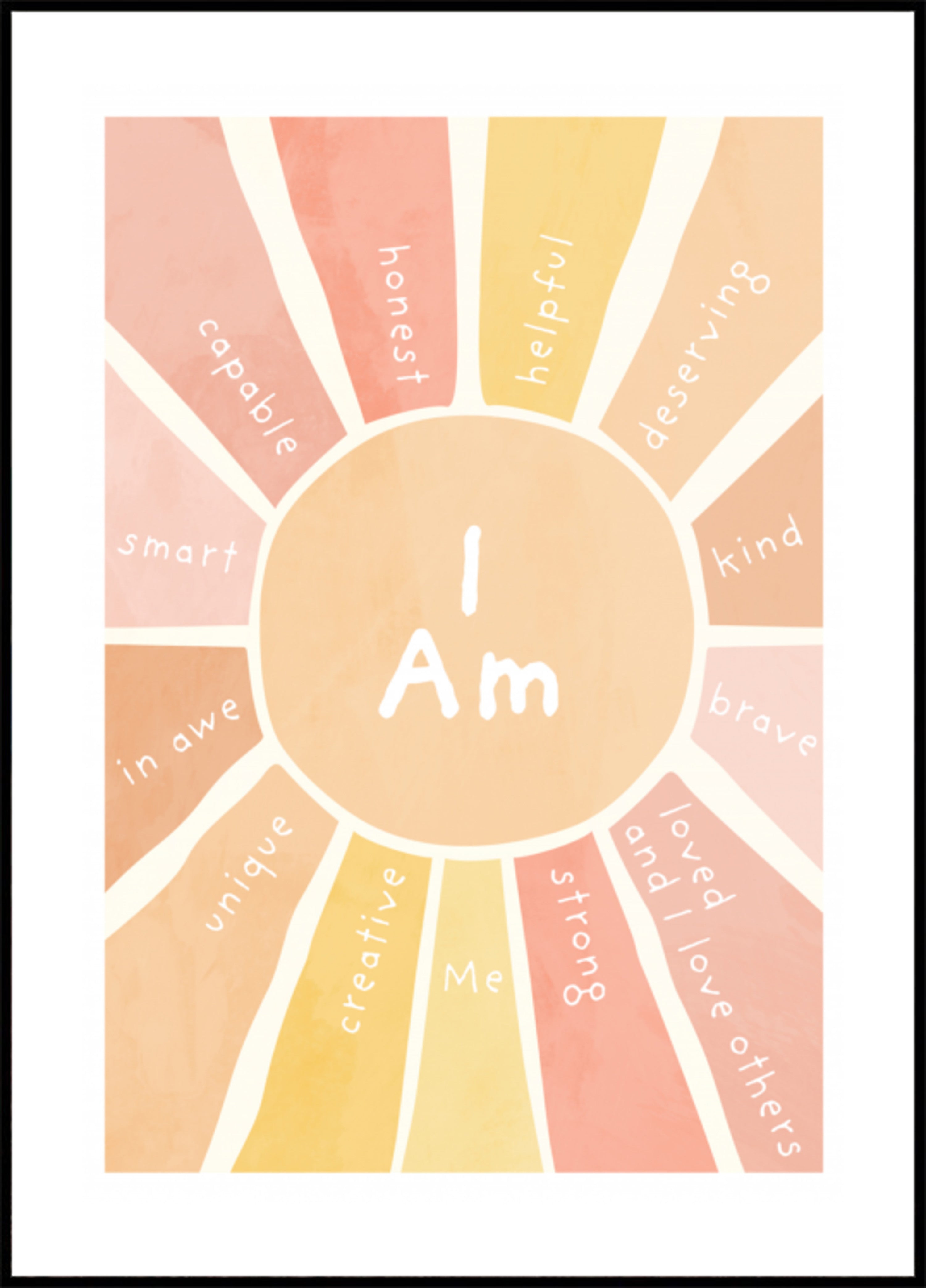 Positive Affirmationen Sunburst