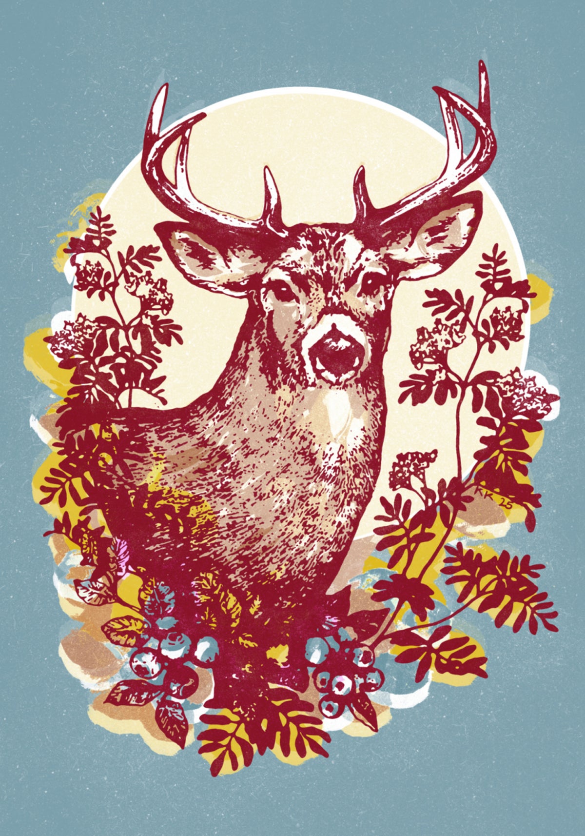 Eleganter Waldhirsch