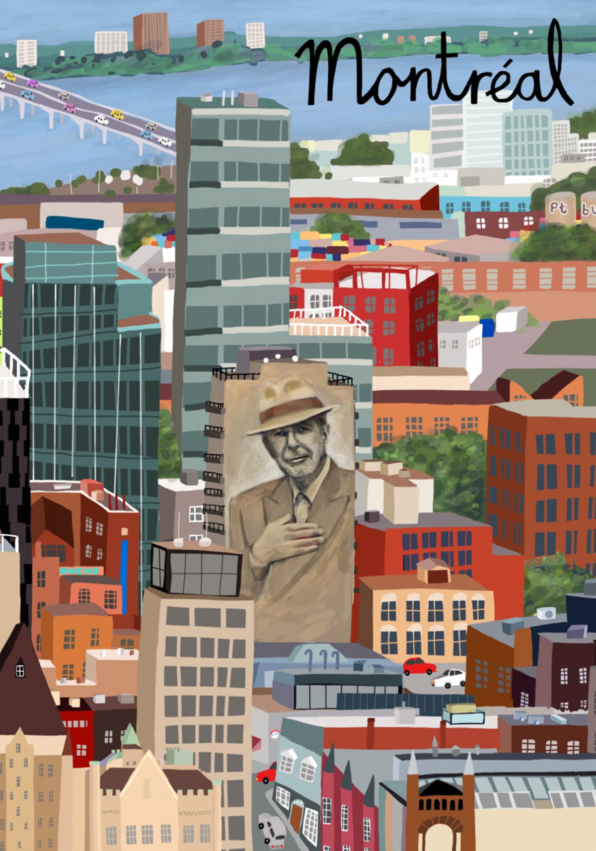 Lebhaftes Stadtbild von Montreal