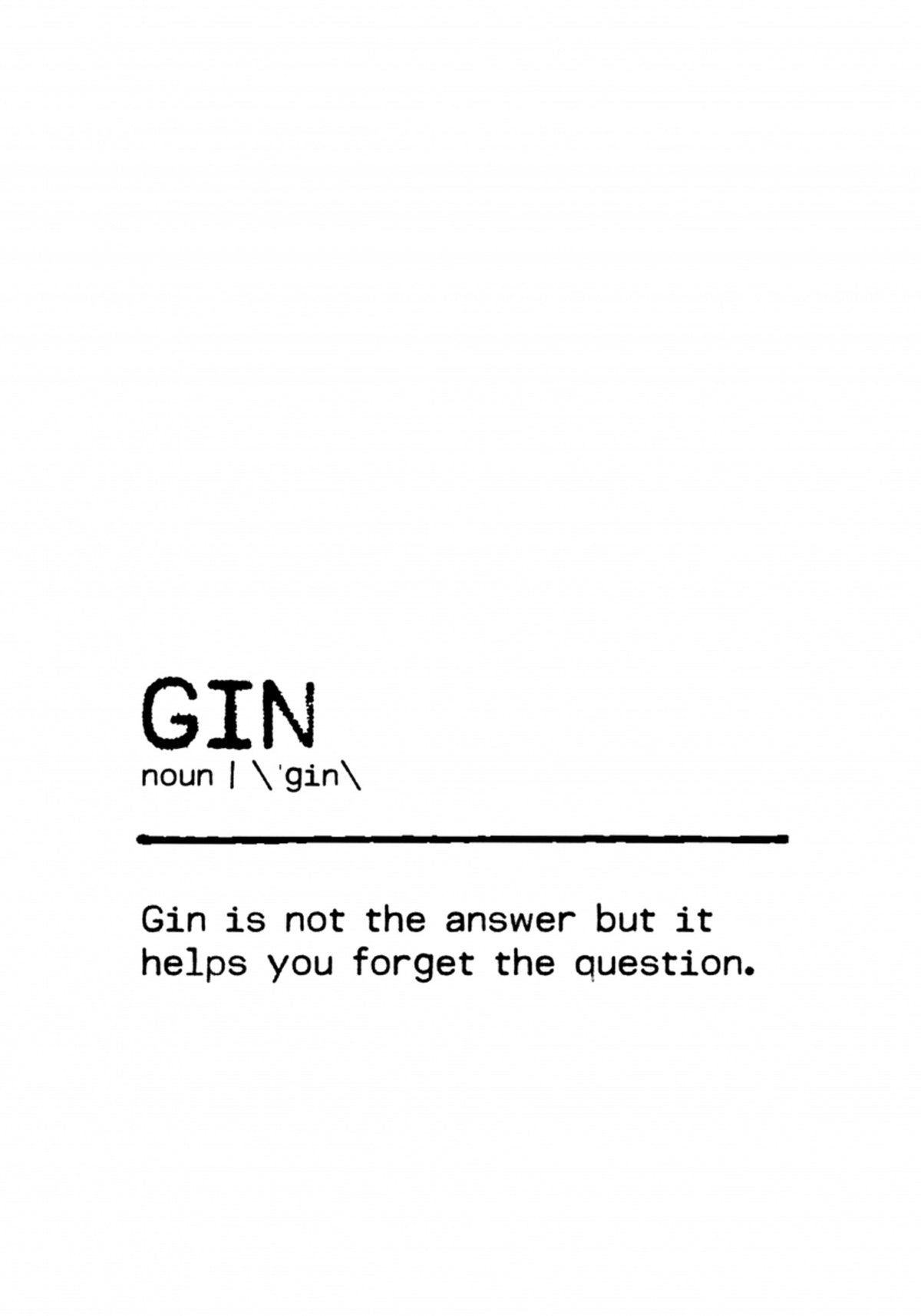 Witzige Gin-Definition