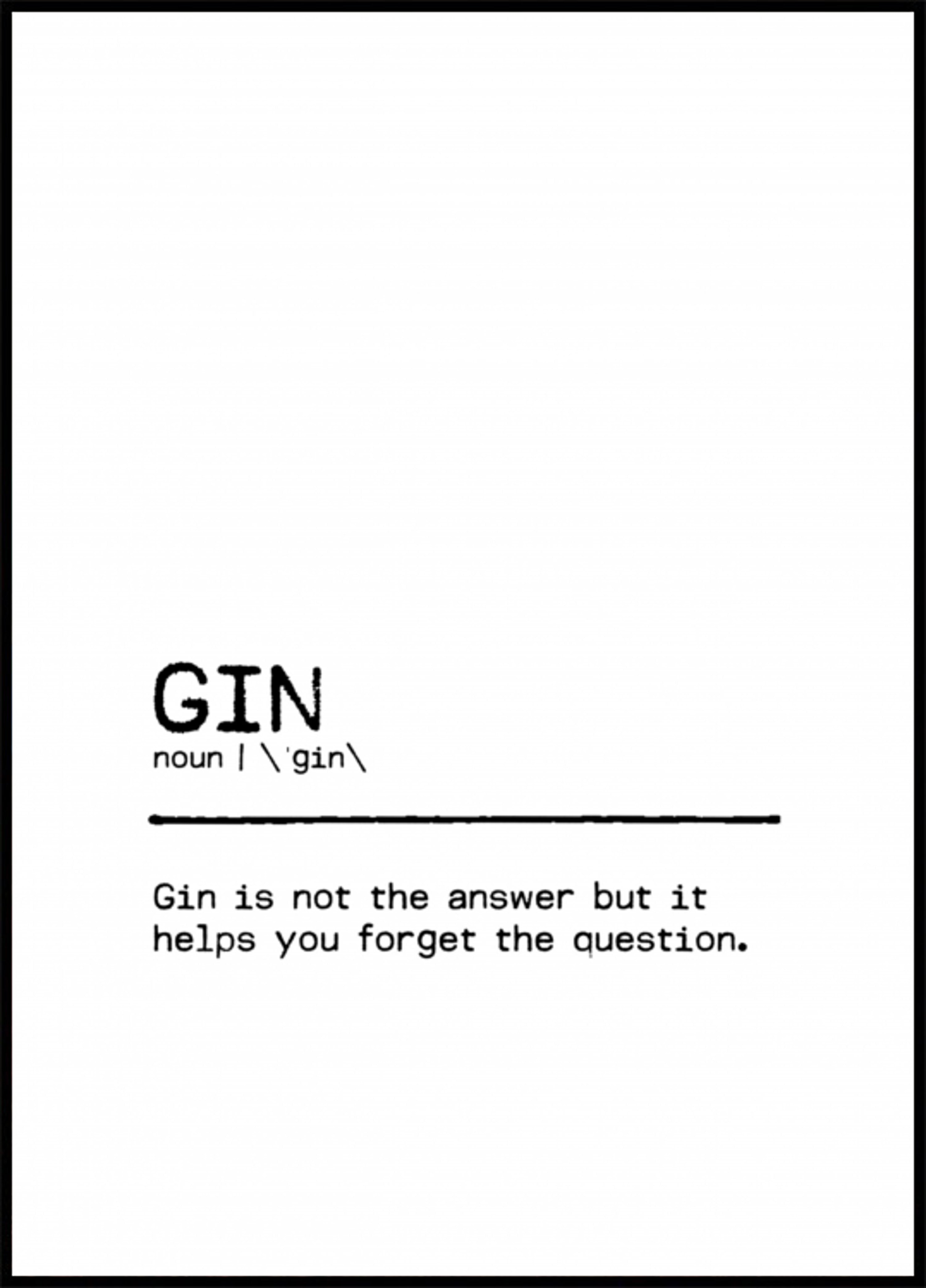 Witzige Gin-Definition