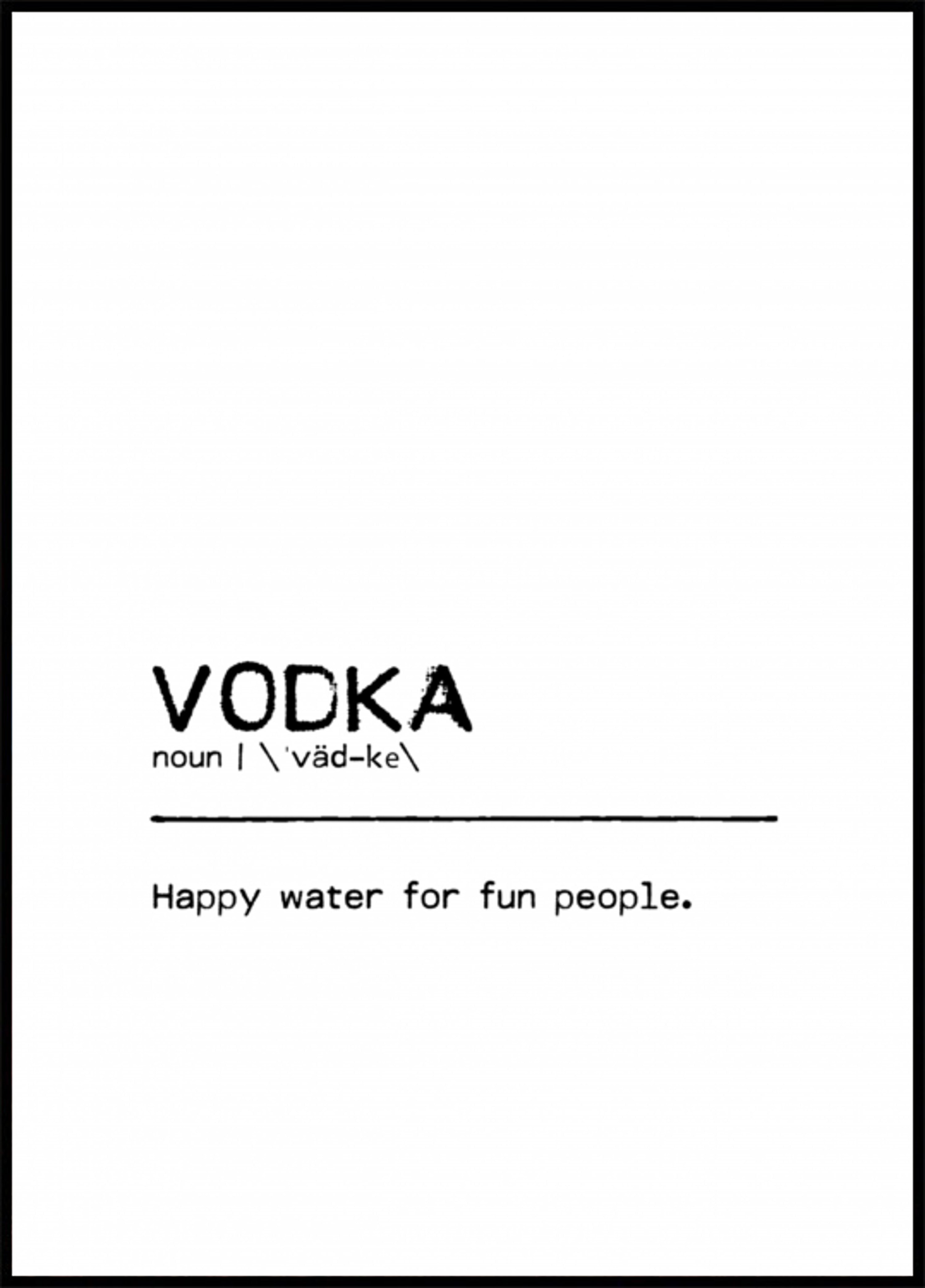 Wodka Happy Water Definition