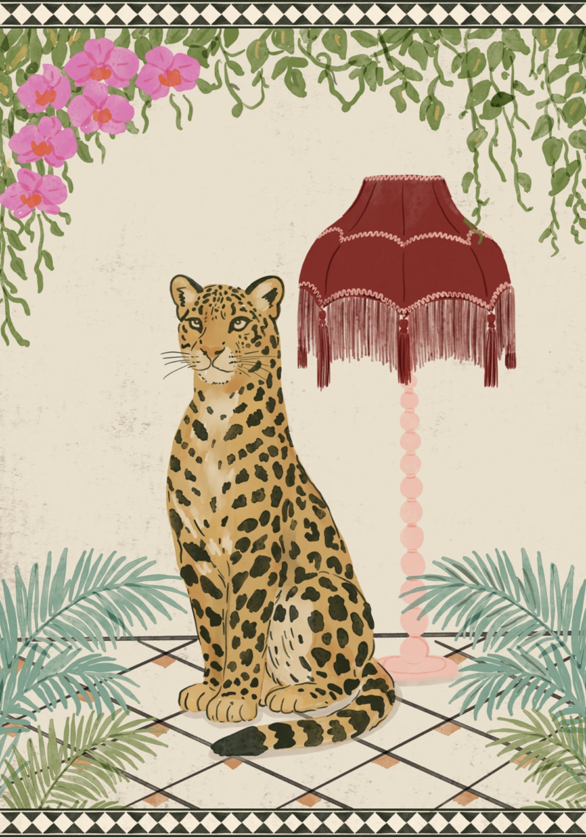 Eleganter tropischer Leopard