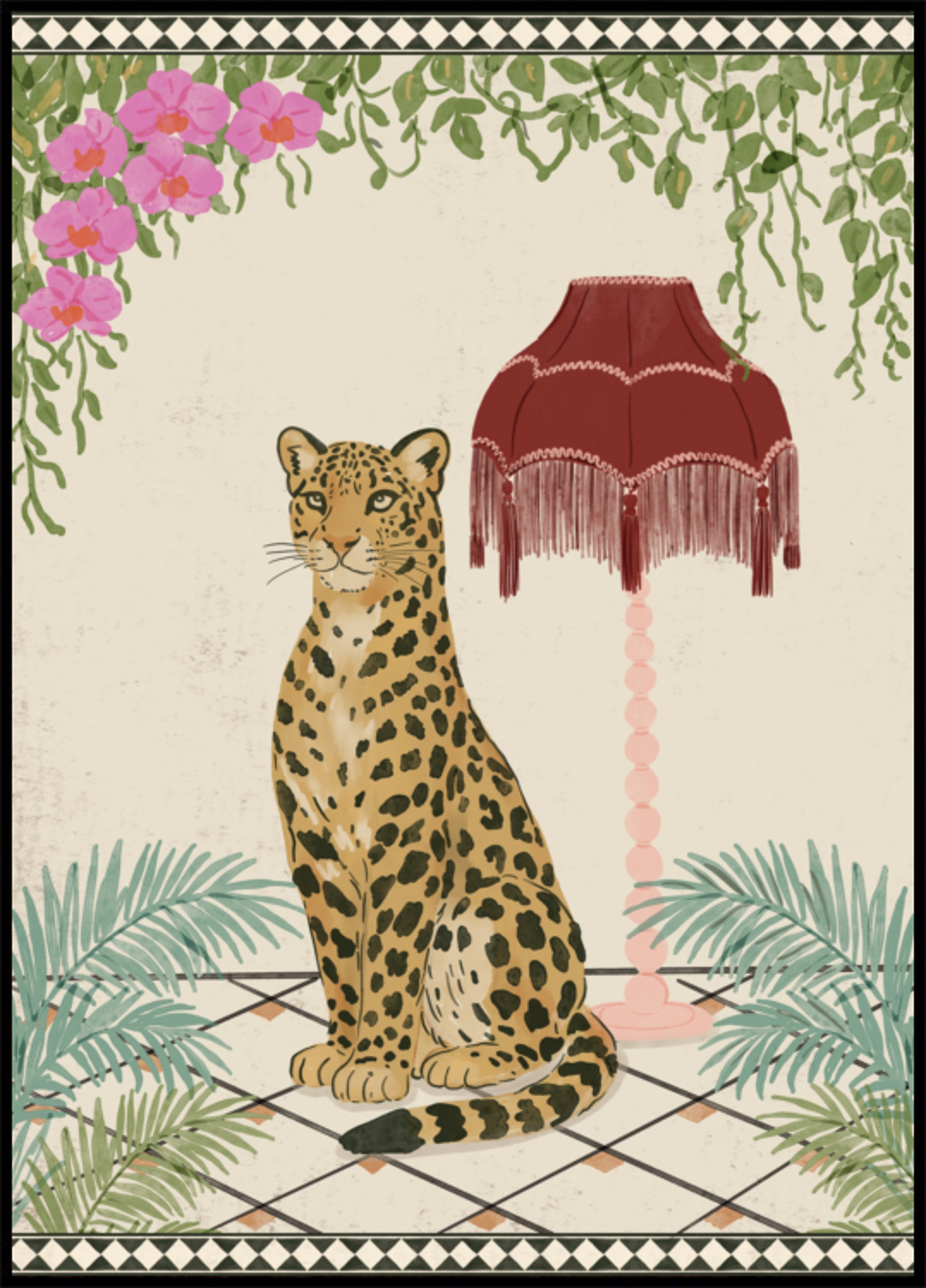Eleganter tropischer Leopard