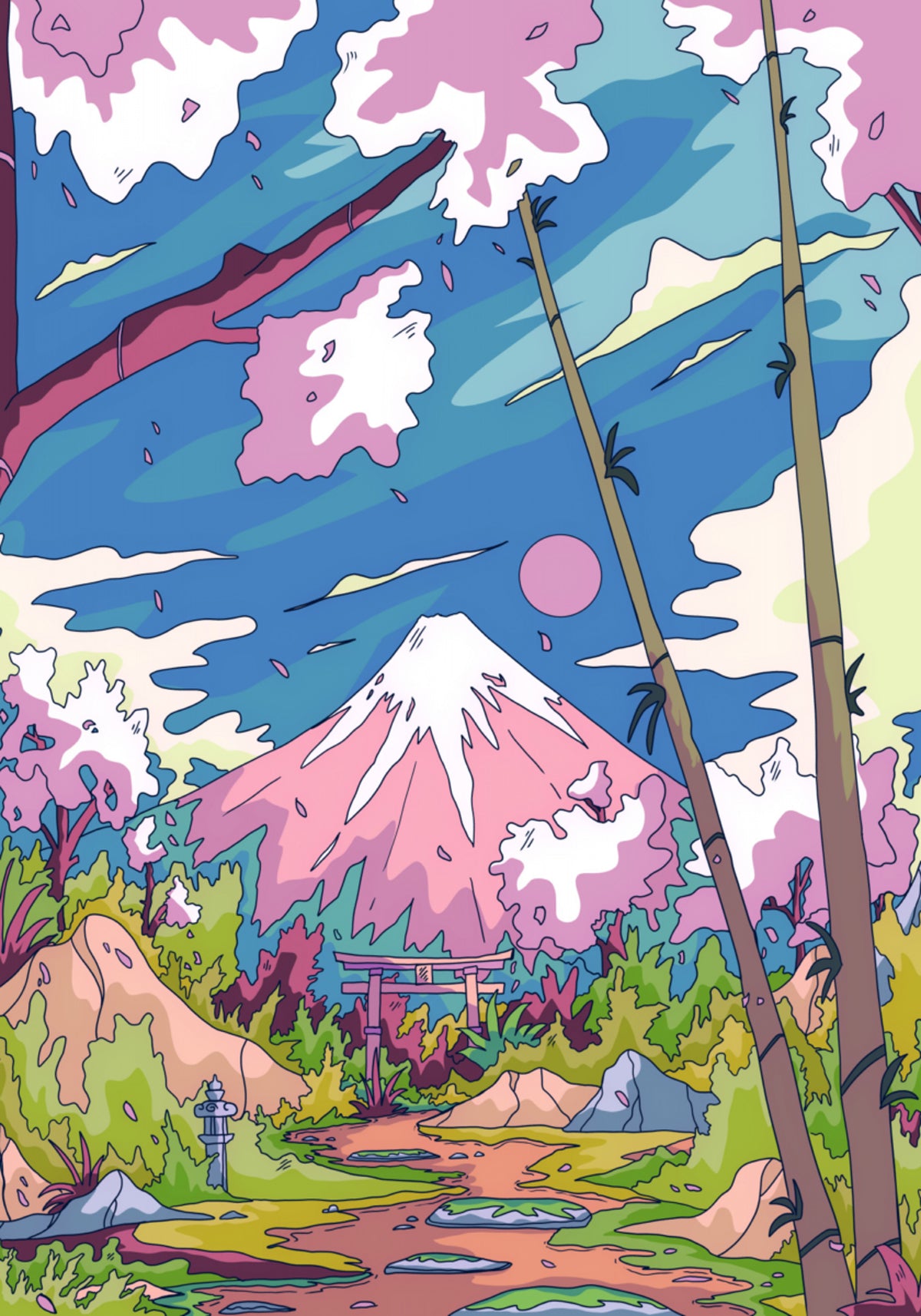 Der Fuji-Kirschpfad