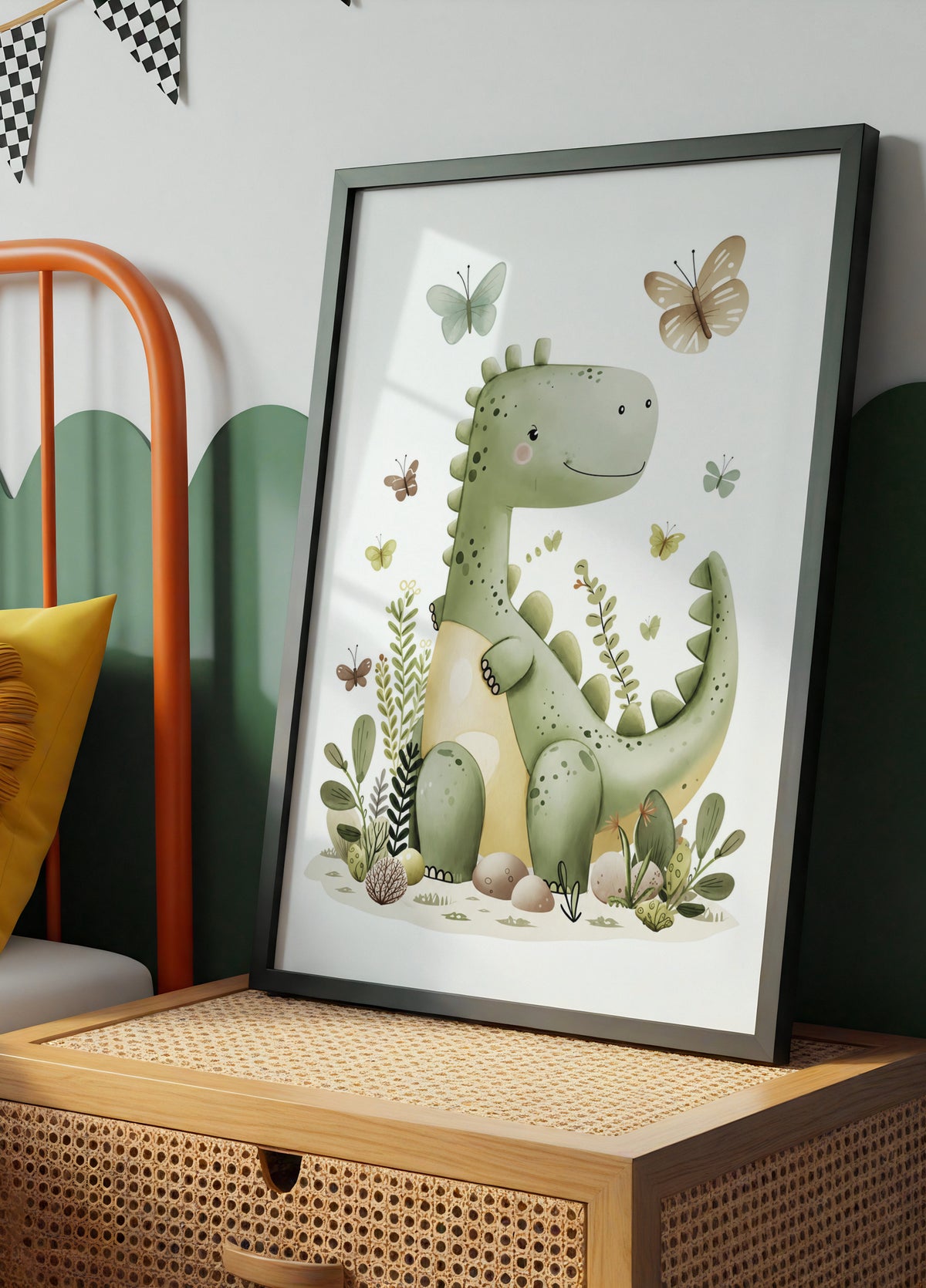 Niedliches Dinosaurier-Kinderzimmer