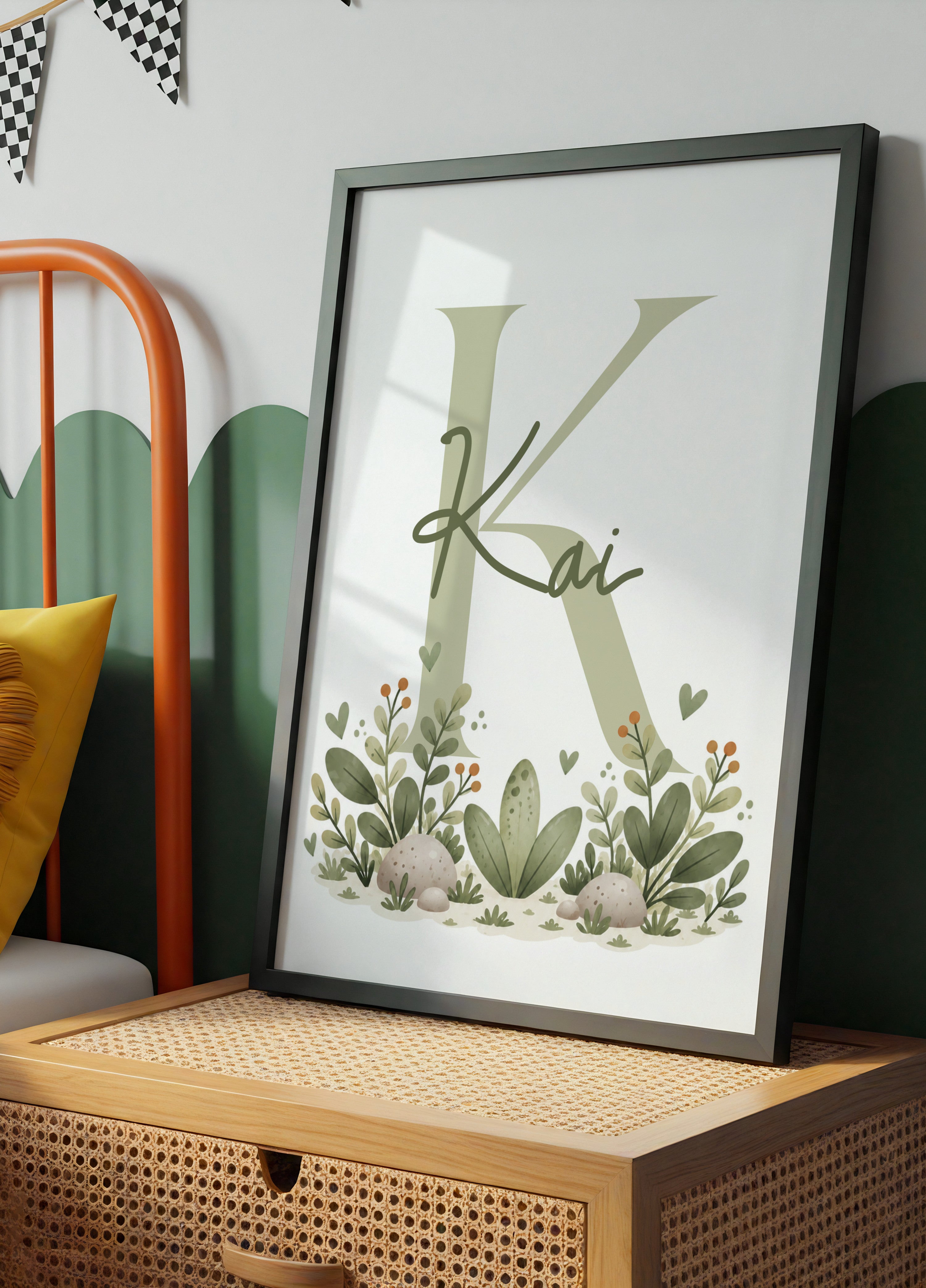 Personalized Initial Botanical - Posterbox