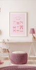 Pink Bows Born To Be Loved Plakat - Posterbox
