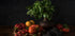 Still life with tomatoes and basil Plakat - Posterbox