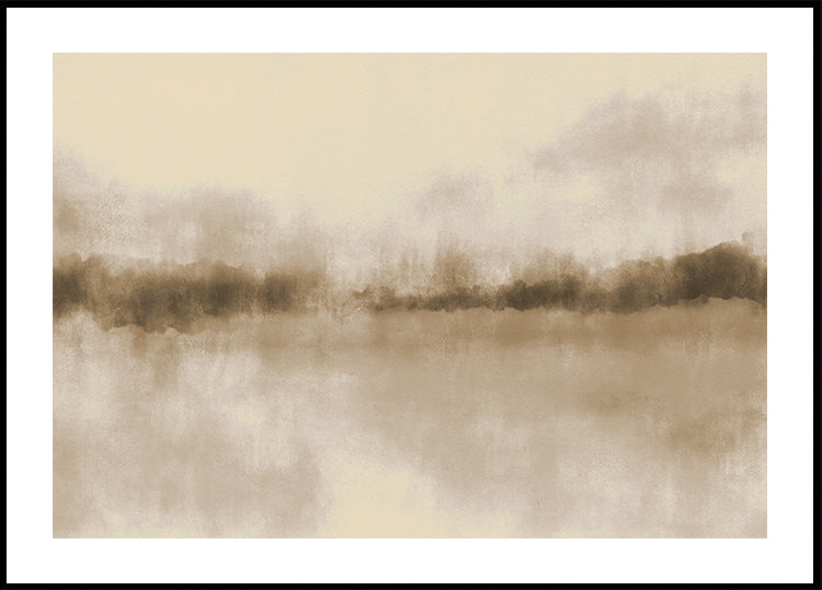 Abstract Landscape in neutral browns Plakat - Posterbox