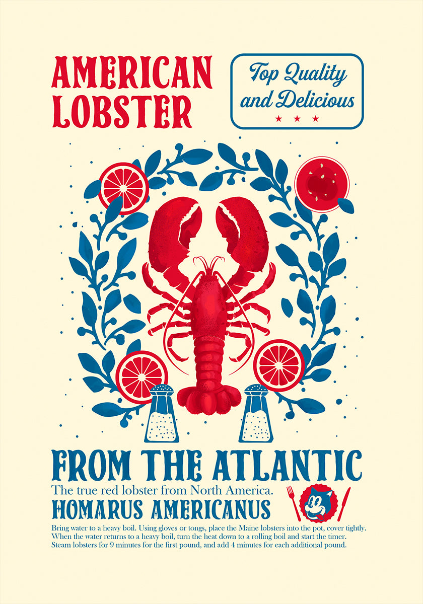 Lobster kitchen print Plakat - Posterbox