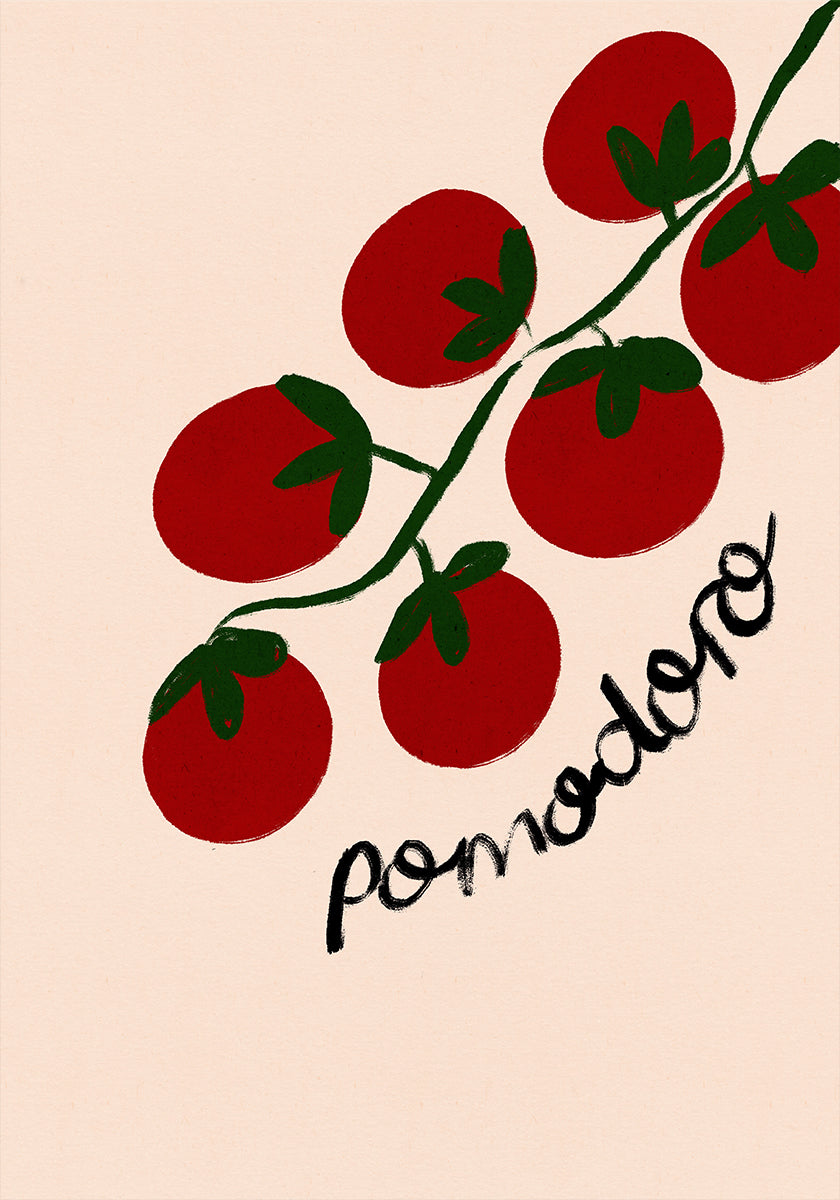 Pomodoro Tomato Italian Food Plakat - Posterbox