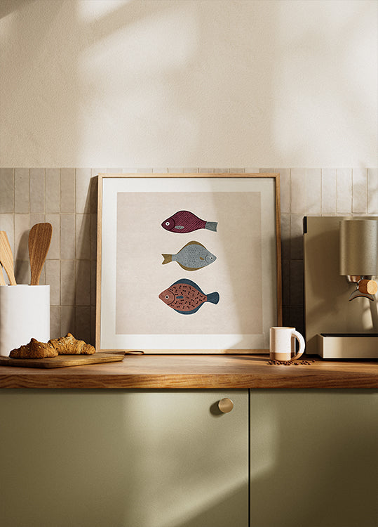 Trio of Fish Forms Plakat - Posterbox