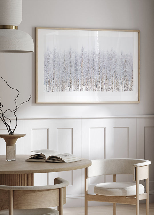 Winter birches Plakat - Posterbox