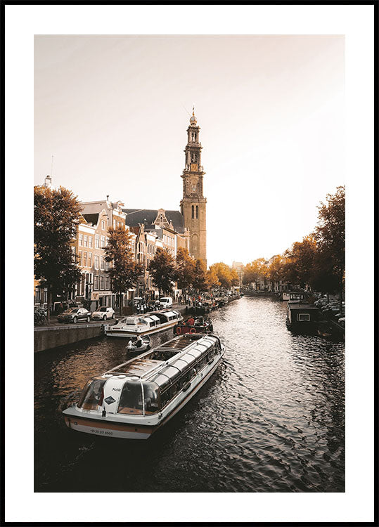 Poster Spaziergang entlang des Prinsengracht-Kanals - Posterbox.dk