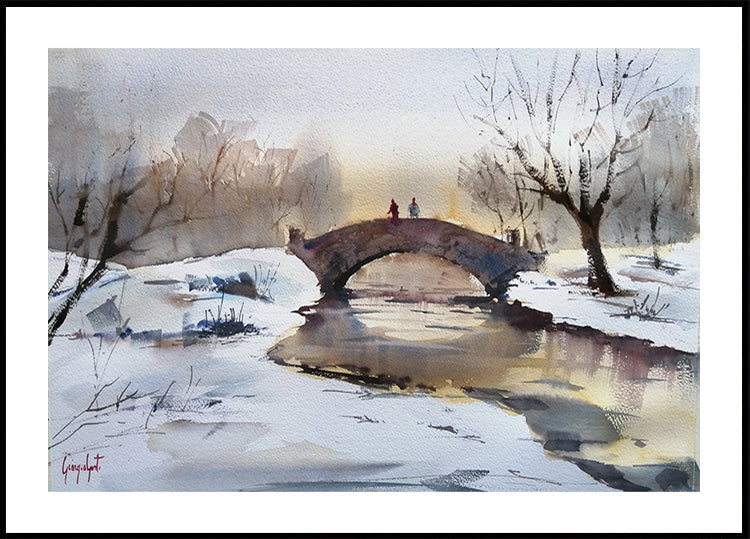 Winter&Quiet Bridge Plakat - Posterbox