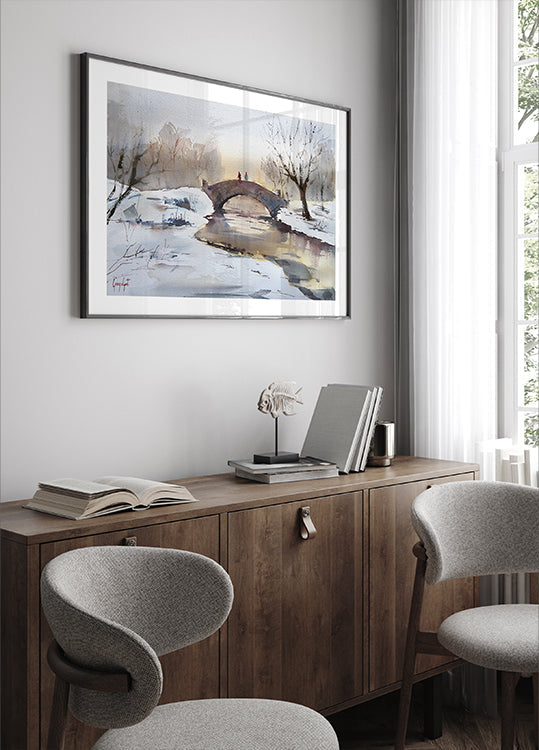 Winter&Quiet Bridge Plakat - Posterbox