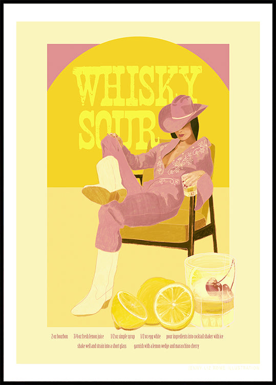 Jlr Whiskysour Pink Copy Plakat - Posterbox