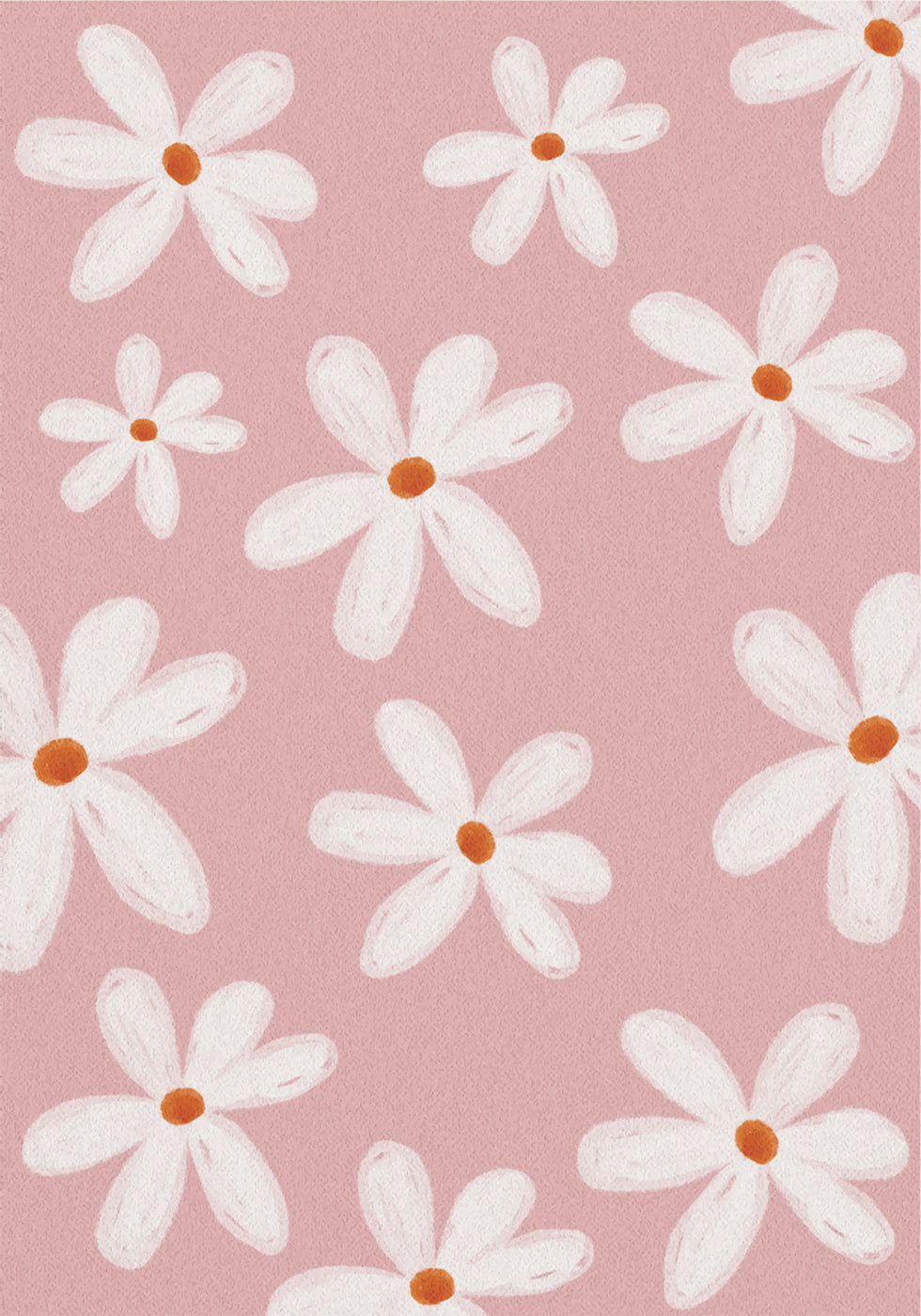 Poster mit kleinen weißen Blumen - Posterbox.dk