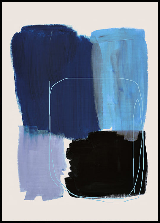 Abstract Brush Strokes 120x Plakat - Posterbox