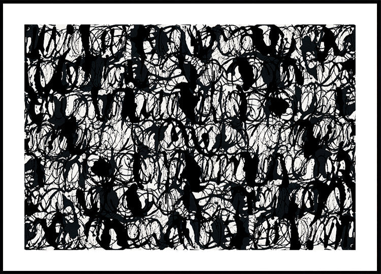 Abstract Ink Swirls Black 2 - Posterbox