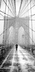 New York Walker in Blizzard - Brooklyn Bridge Plakat - Posterbox
