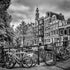 AMSTERDAM Flower Canal black & white Poster - Posterbox