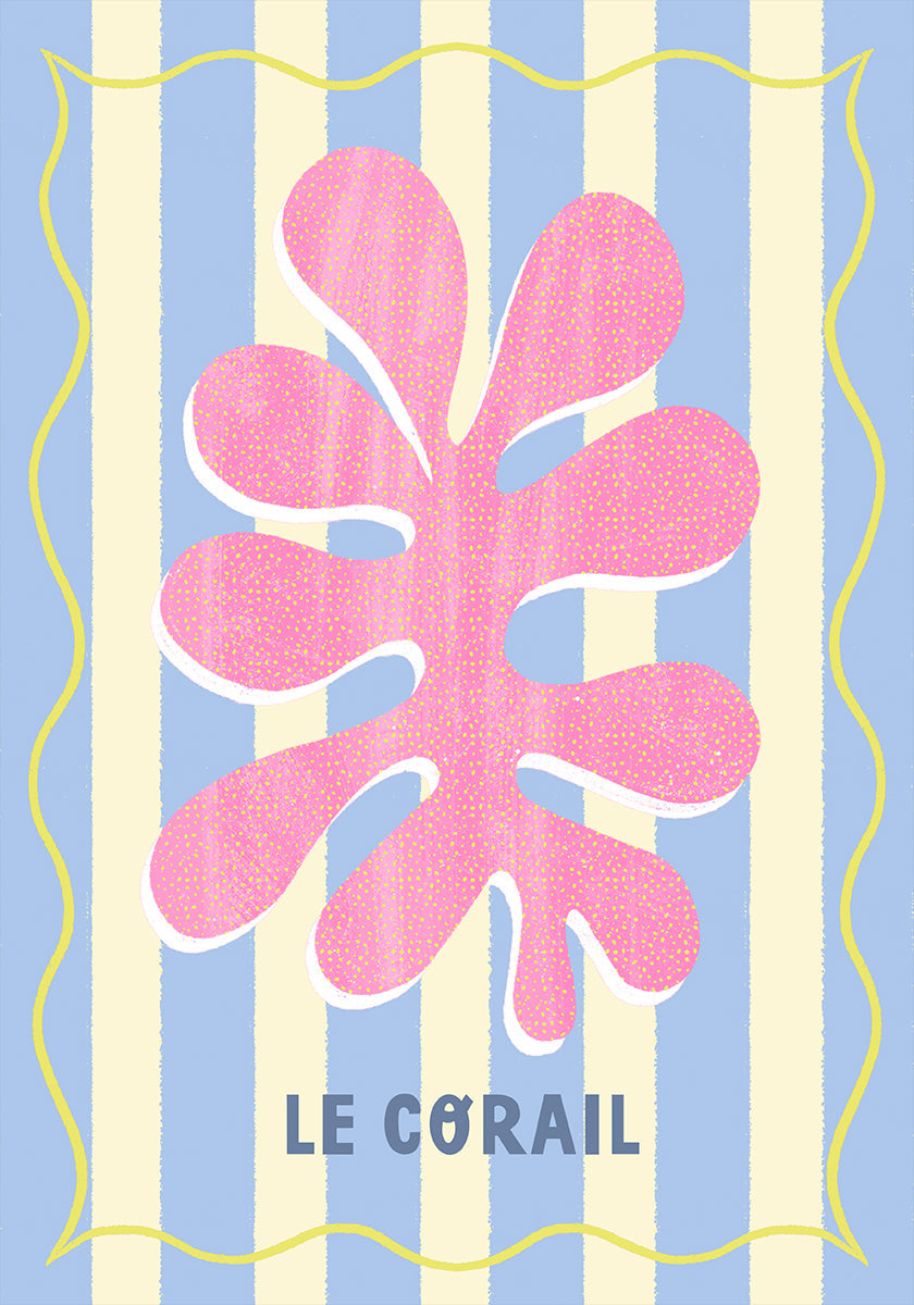 Le Corail Blue/Cream Plakat - Posterbox