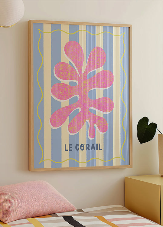 Le Corail Blue/Cream Plakat - Posterbox