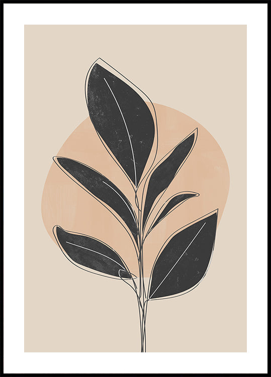 Black Abstract Plant (NEW) - Posterbox
