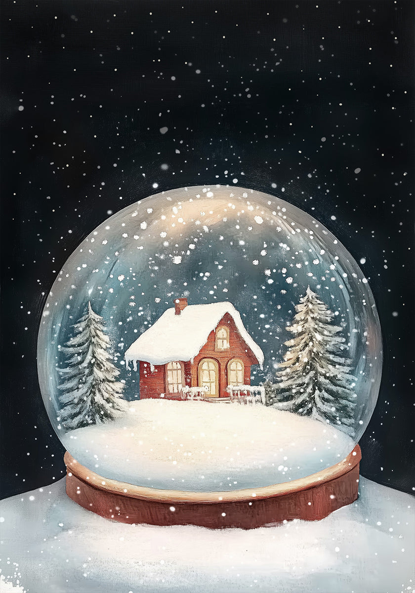 Snow Town Globe Plakat - Posterbox