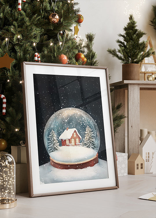 Snow Town Globe Plakat - Posterbox