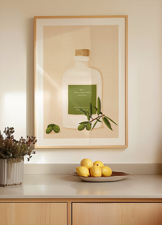 Olive Oil Bottle Plakat - Posterbox
